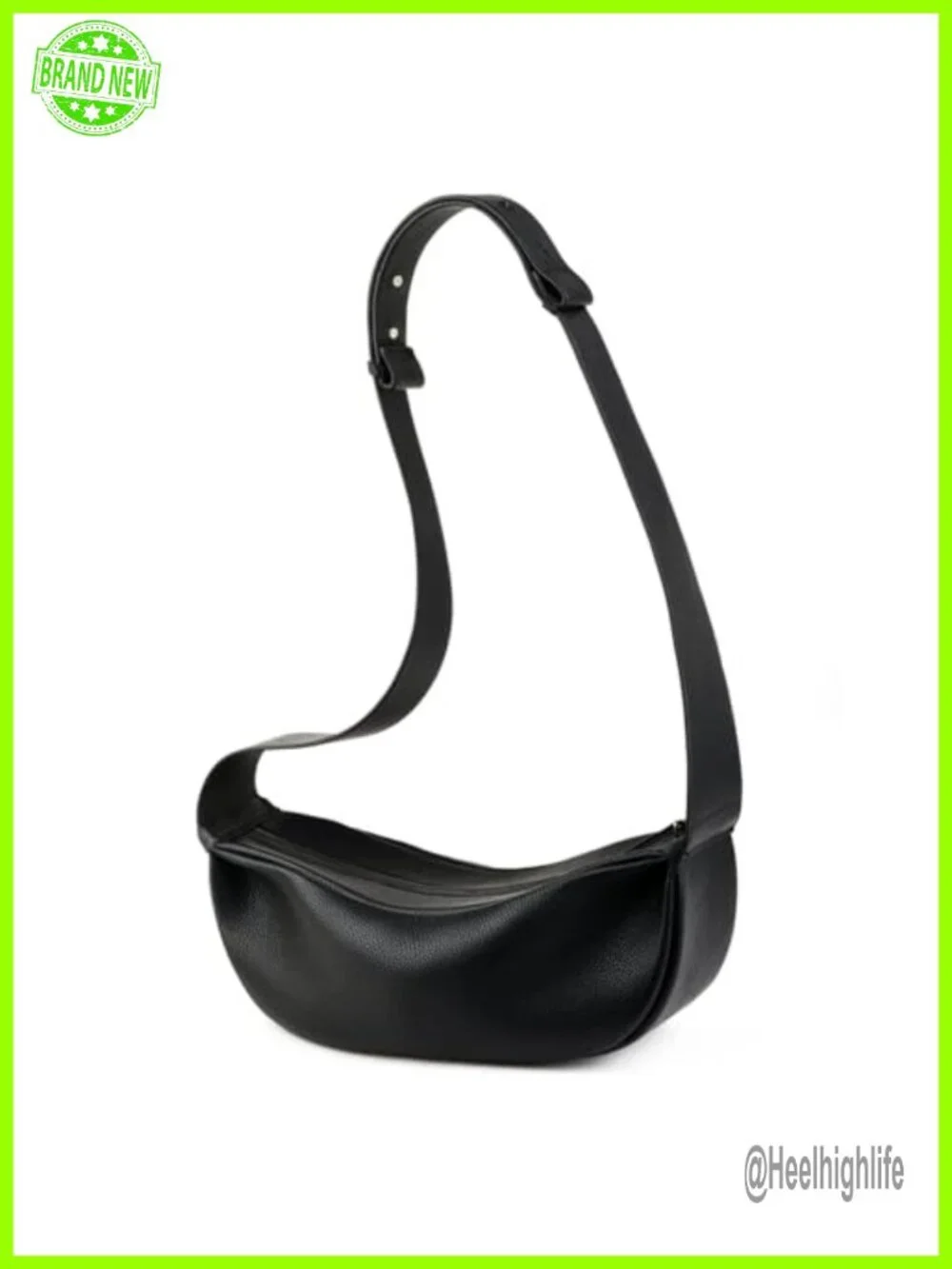 Genuine Leather Sling Bag Crossbody Chest Bag Wide Strap Hobo